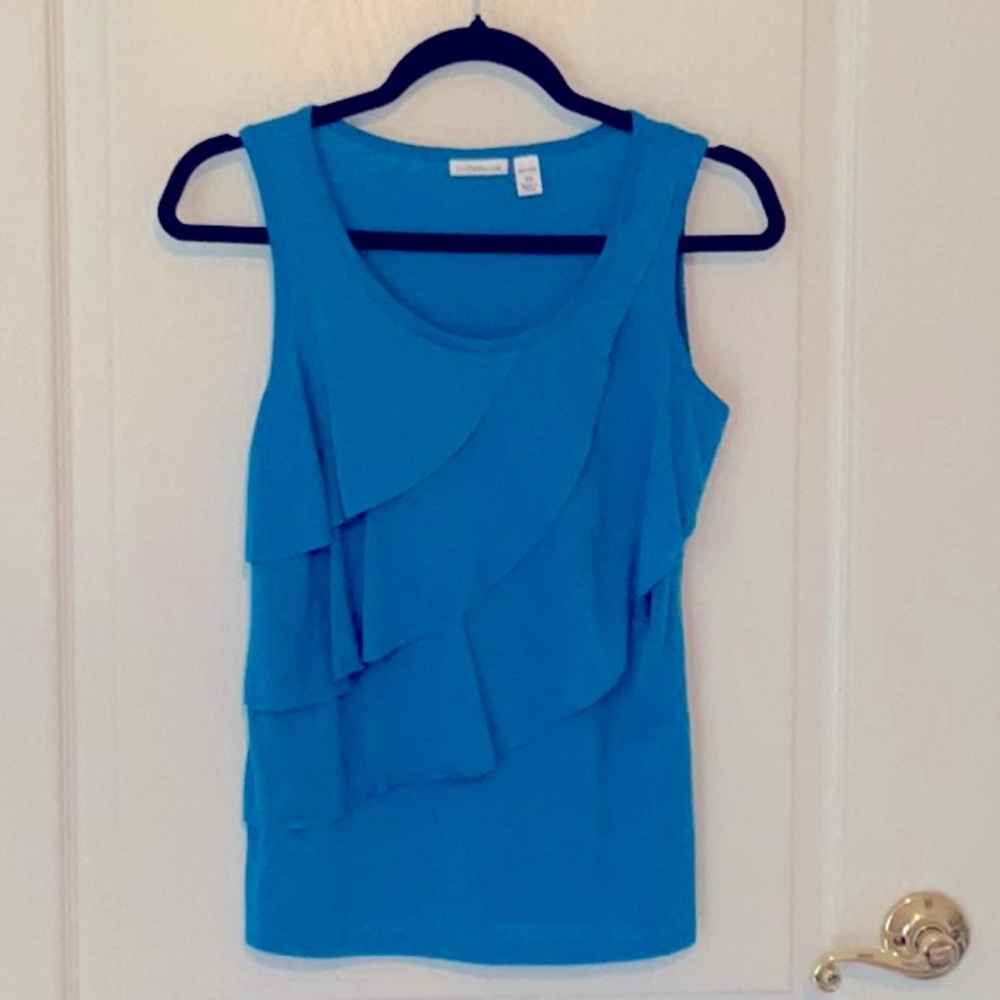 Ruffled sleeveless top